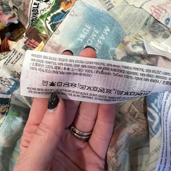 Disney Parks Disney100 Disneyland Print Button Down Woven Shirt Mens XXL - Picture 9 of 10